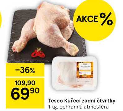 Tesco Kuřecí zadní čtvrtky, 1 kg 