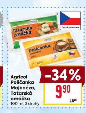 Agricol Poličanka Majonéza, Tatarská omáčka 100 ml