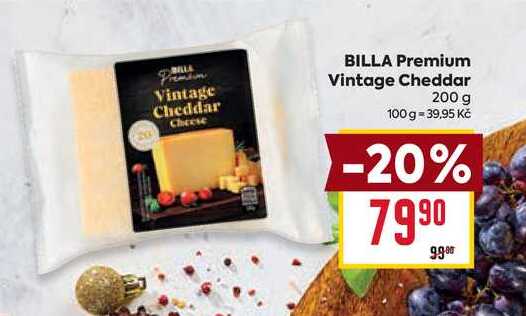 BILLA Premium Vintage Cheddar 200 g