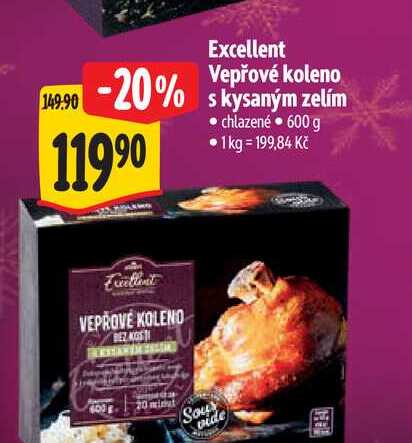 Excellent Vepřové koleno s kysaným zelím 600 g