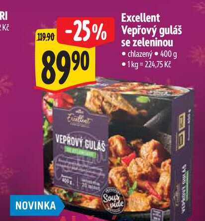  Excellent Vepřový guláš se zeleninou  400 g