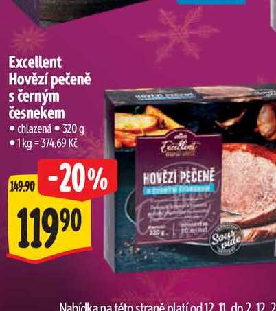 Excellent Hovězí pečeně s černým česnekem 320 g