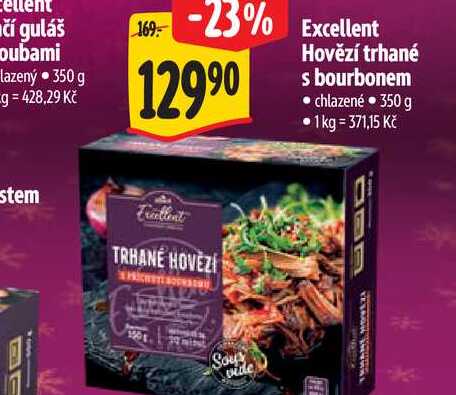 Excellent Hovězí trhané s bourbonem 350 g