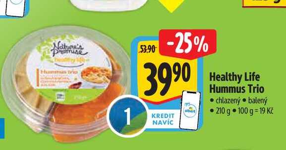 Healthy Life Hummus Trio 210 g