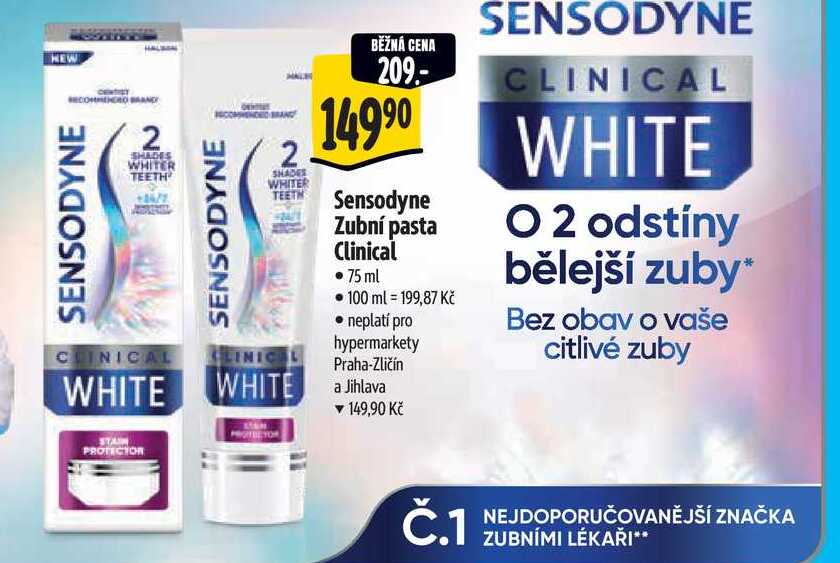 Sensodyne Zubní pasta Clinical, 75 ml 