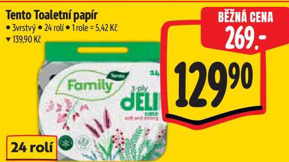 Tento Toaletní papír, 24 rolí