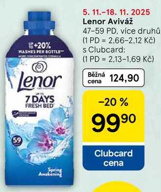 Lenor Aviváž, 47-59 PD, více druhů