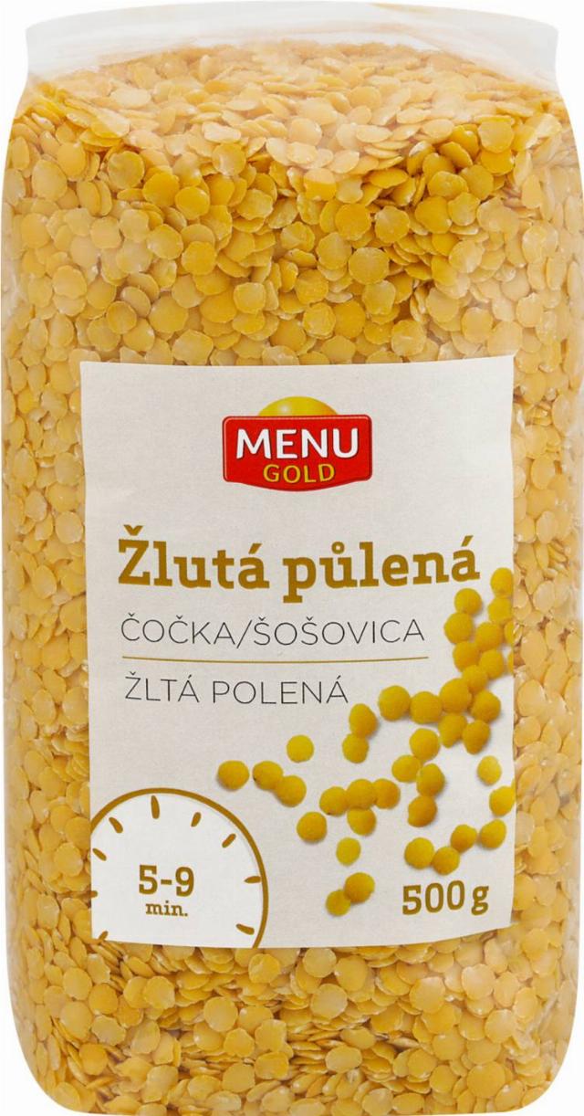 Menu gold Čočka Žlutá půlená