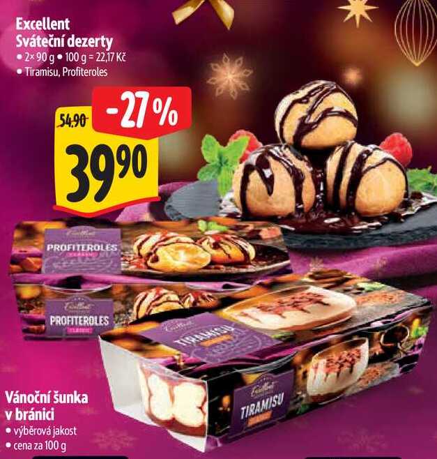 Excellent Sváteční dezerty, 2x 90 g 