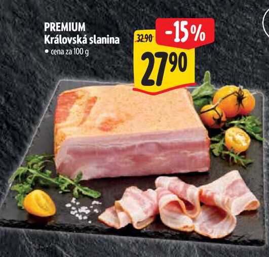 PREMIUM Královská slanina, cena za 100 g  