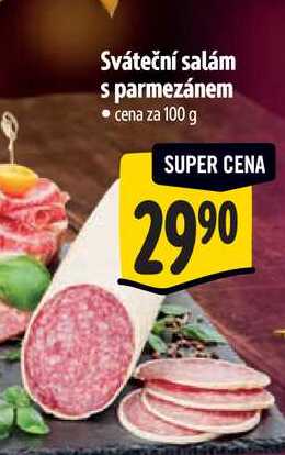 Sváteční salám s parmezánem, cena za 100 g  