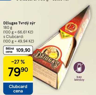 Džiugas Tvrdý sýr, 180 g