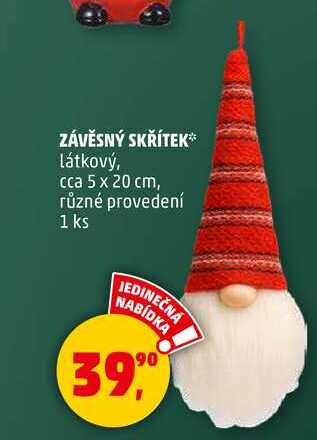 ZÁVĚSNÝ SKŘÍTEK, 1 ks