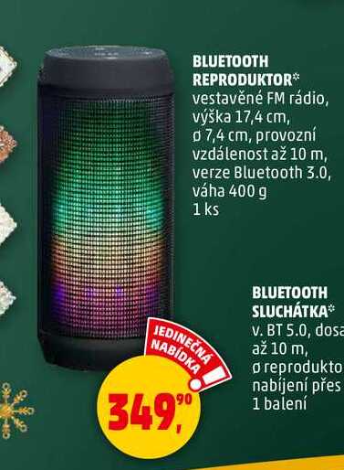 BLUETOOTH REPRODUKTOR, 1 ks