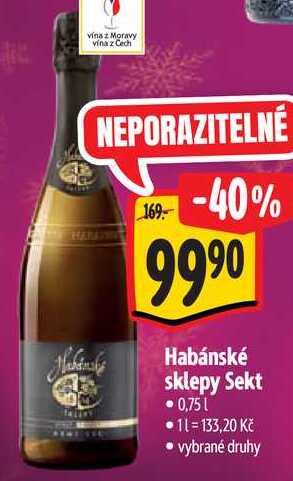 Habánské sklepy Sekt, 0,75 l