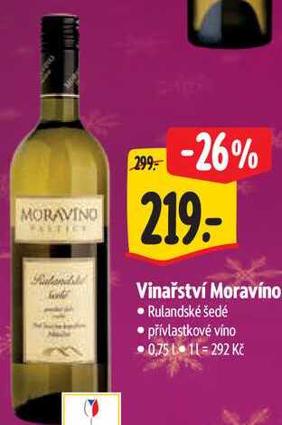 Vinařství Moravíno, 0,75 l