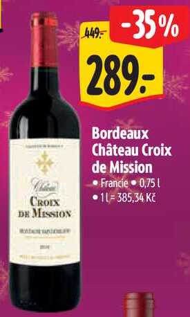 Bordeaux Château Croix de Mission, 0,75 l