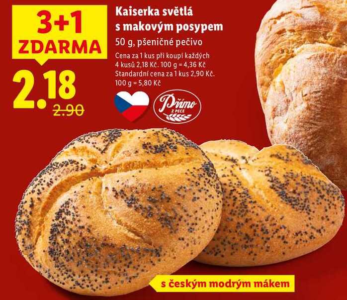 Kaiserka světlá s makovým posypem, 50 g