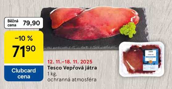 Tesco Vepřová játra, 1 kg