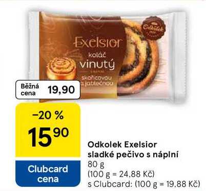 Odkolek Exelsior sladké pečivo s náplní, 80 g