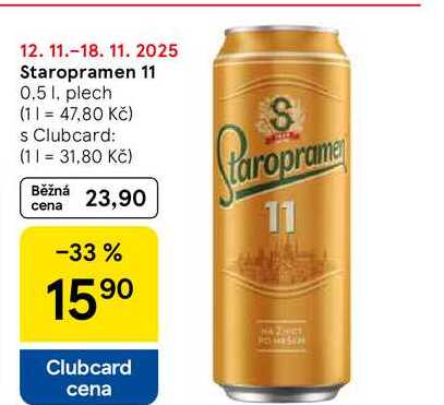 Staropramen 11, 0.5 l, plech