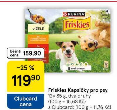Friskies Kapsičky pro psy, 12x 85 g, dva druhy 