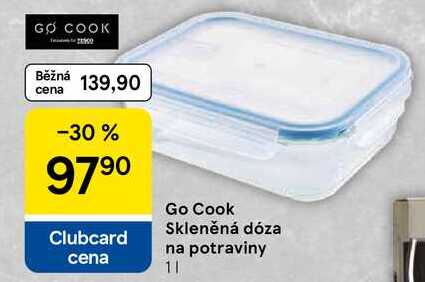 Go Cook Skleněná dóza na potraviny, 1 l 
