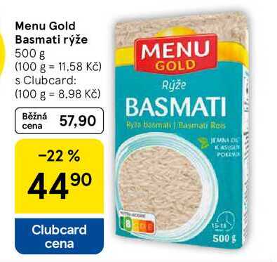 Menu Gold Basmati rýže, 500 g 