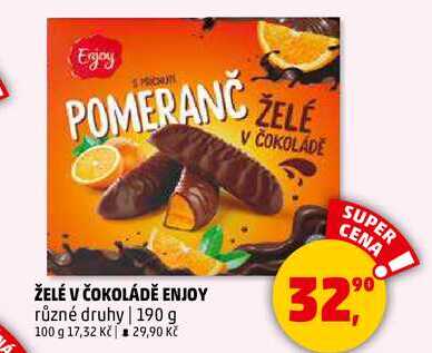 ŽELÉ V ČOKOLÁDĚ ENJOY, 190 g