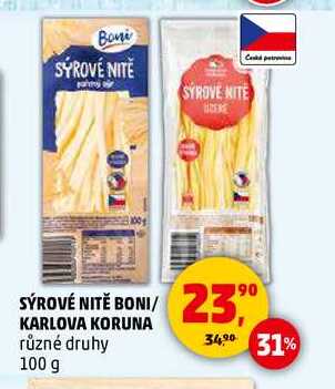 SÝROVÉ NITĚ BONI/KARLOVA KORUNA, 100 g