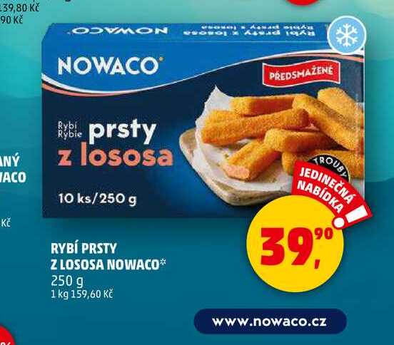 RYBÍ PRSTY Z LOSOSA NOWACO, 250 g 