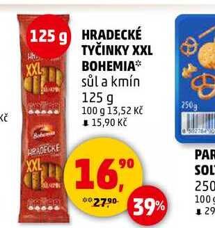 HRADECKÉ TYČINKY XXL BOHEMIA, 125 g 