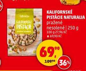 KALIFORNSKÉ PISTÁCIE NATURALIA pražené nesolené, 250 g