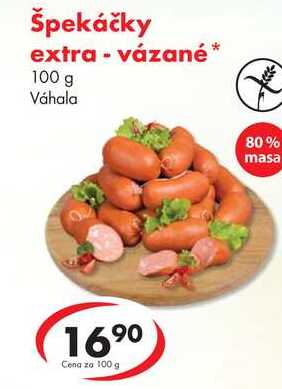 Špekáčky extra - vázané, 100 g  