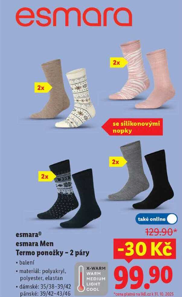 esmara esmara Men Termo ponožky - 2 páry