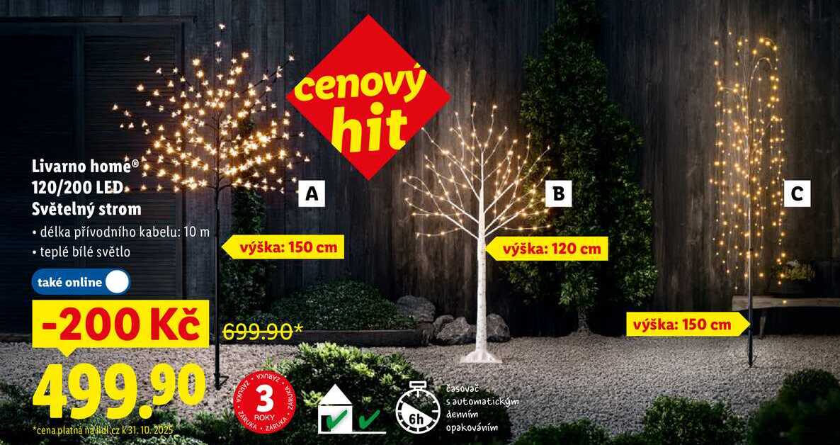 Livarno home 120/200 LED Světelný strom