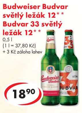 Budweiser Budvar 33, 0,5 l