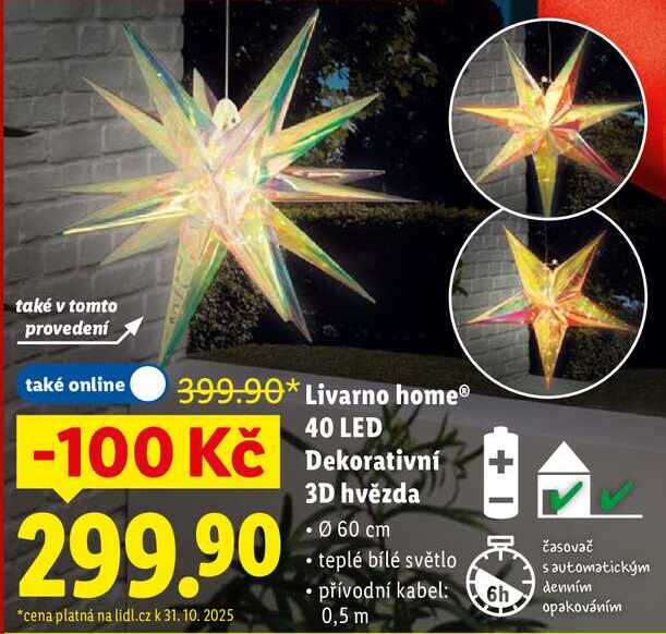 Livarno home 40 LED Dekorativní 3D hvězda