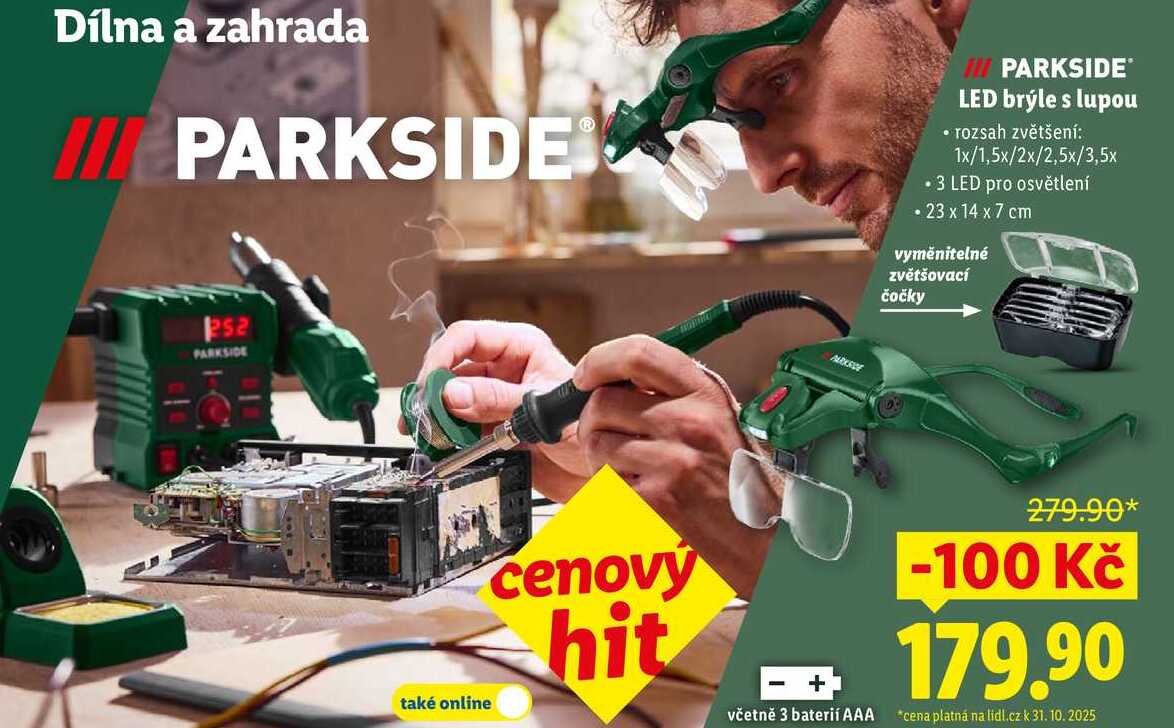 PARKSIDE LED brýle s lupou