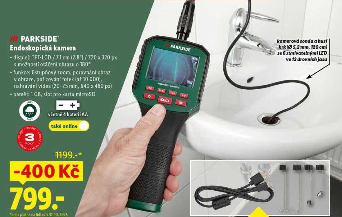PARKSIDE Endoskopická kamera