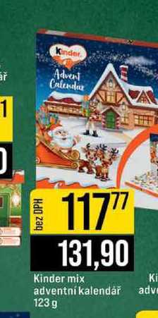 Kinder mix adventní kalendář 123 g