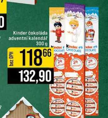 Kinder čokoláda adventní kalendář 300 g