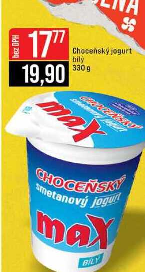 Choceňský jogurt bily 330 g 