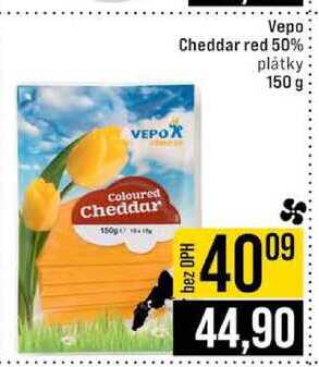 Vepo Cheddar red 50% plátky 150 g 