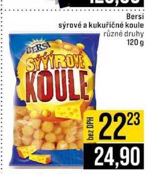 Bersi sýrové a kukuřičné koule různé druhy 120g