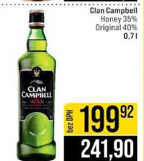 Clan Campbell Honey 35% Original 40% 0,7l