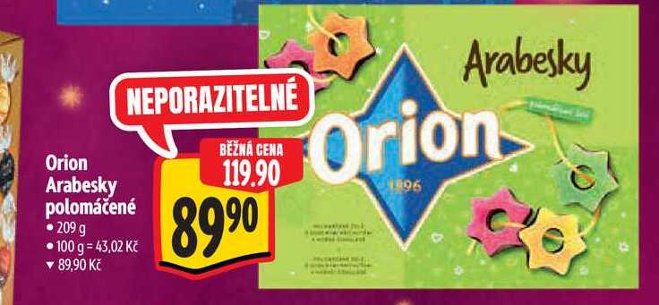 Orion Arabesky polomáčené 209 g
