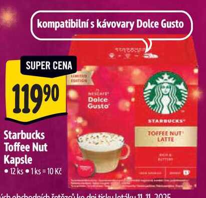   Starbucks Toffee Nut Kapsle  12 ks  