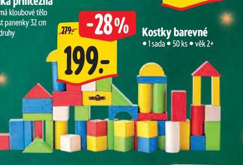   kostky barevné 1sada, 50 ks  