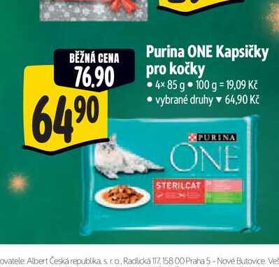   Purina ONE Kapsičky pro kočky 4x85  